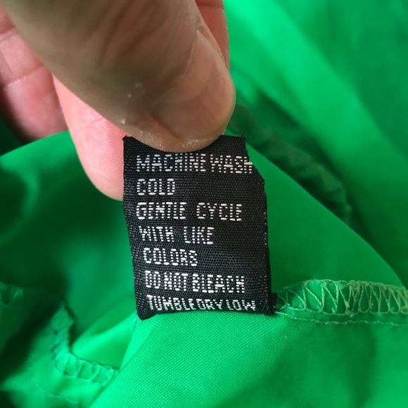 Sag Harbor Men’s Green Windbreaker Raincoat Zip Up Hooded Jacket Size Large. - Picture 11 of 11